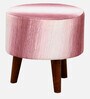 Colby Solid Wood Seating Stool In Provincial Teak Finish With Gradient Print