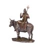 Cold Cast Bronze 10 Inch God Shiva Sitting On Nandi Idol