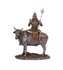 Cold Cast Bronze 10 Inch God Shiva Sitting On Nandi Idol