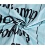 Blue Abstract 250 TC Microfiber King Sized Double Bedsheet with 2 Pillow Covers