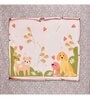 Orange Animal Print 250 TC Microfiber King Sized Kids Double Bedsheet with 2 Pillow Covers