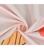 Orange Animal Print 250 TC Microfiber King Sized Kids Double Bedsheet with 2 Pillow Covers