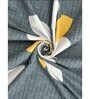 Grey Floral 200 TC Microfiber King Sized Double Bedsheet with 2 Pillow Covers
