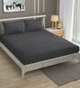 Grey Traditional 300 TC Microfiber King Sized Double Bedsheet with 2 Pillow Covers