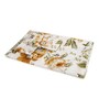 Orange Floral 200 TC Microfiber Twilight Floral King Sized Double Bedsheet with 2 Pillow Covers