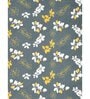 Grey Floral 200 TC Microfiber King Sized Double Bedsheet with 2 Pillow Covers