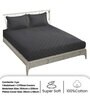 Grey Traditional 300 TC Microfiber King Sized Double Bedsheet with 2 Pillow Covers
