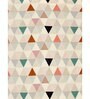 Multicolor Geometric 250 TC Microfiber King Size Double Bedsheet Fitted Microfiber With 2 Matching Pillow Covers