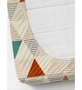 Multicolor Geometric 250 TC Microfiber King Size Double Bedsheet Fitted Microfiber With 2 Matching Pillow Covers