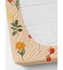 Orange Floral 250 TC Microfiber King Size Fitted Bedsheet With 2 Pillow Covers