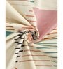 Multicolor Geometric 250 TC Microfiber King Size Double Bedsheet Fitted Microfiber With 2 Matching Pillow Covers
