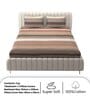 Multicolor Geometric 250 TC Microfiber King Size Double Bedsheet Fitted Microfiber With 2 Matching Pillow Covers