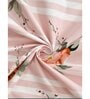 Pink Floral 250 TC Microfiber King Size Double Bedsheet Fitted Microfiber With 2 Matching Pillow Covers