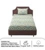 Green Geometric 250 TC Microfiber Single Bed Soft Microfiber Printed Bedsheet With 1 Pillow Cover