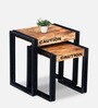 Coleman Solid Wood Nest Of Tables In Natural Finish