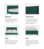 Colina Velvet Upholstered King Size Bed in Pine Green Colour