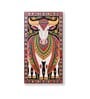 Indian Cow Wall Painting Set of 3 Black Frame