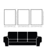Indian Cow Wall Painting Set of 3 Black Frame