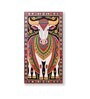 Indian Cow Wall Painting Set of 3 Black Frame