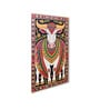 Indian Cow Wall Painting Set of 3 Gold Frame