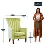 Collin Accent Chair in Mint Green Colour