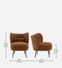 Collin Boucle Fabric Lounge Chair In Brown Colour