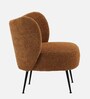Collin Boucle Fabric Lounge Chair In Brown Colour