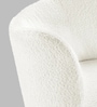 Collin Boucle Fabric Lounge Chair In Warm White Colour