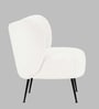 Collin Boucle Fabric Lounge Chair In Warm White Colour
