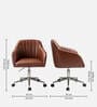 Colm Leatherette Guest Chair In Brown Colour