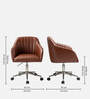 Colm Leatherette Guest Chair In Brown Colour