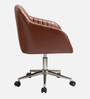 Colm Leatherette Guest Chair In Brown Colour