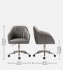 Colm Leatherette Guest Chair In Grey Colour