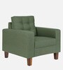 Cologne Fabric 1 Seater Sofa in Green Colour