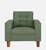 Cologne Fabric 1 Seater Sofa in Green Colour