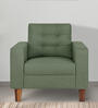 Cologne Fabric 1 Seater Sofa in Green Colour