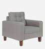 Cologne Fabric 1 Seater Sofa in Grey Colour