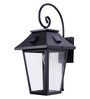 Colonial Black Outdoor Wall Lantern with Tapered Hut Design