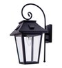 Colonial Black Outdoor Wall Lantern with Tapered Hut Design