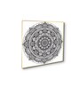 Circular Canvas Art Set Printed Wall Painting Set of 4 Gold Frame