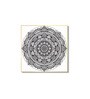Circular Canvas Art Set Printed Wall Painting Set of 4 Gold Frame