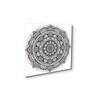 Circular Canvas Art Set Printed Wall Painting Set of 4 White Frame