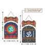 Set of 2  Om & Swastik Wooden Wall Hanging