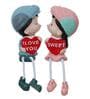 Girl & Boy Sweet I Love You Multicolour Kissing Figurine