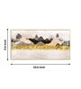 Colorful Golden Mountain Glass Finish Horizontal Wall Art