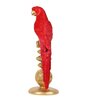 Colorful Parrot Red Polyresin Figurine