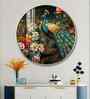 Colorful Peacock Acrylic Round Wall Art
