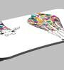 Colorful Portable Table in White Finish