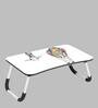 Colorful Portable Table in White Finish