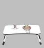 Colorful Portable Table in White Finish
